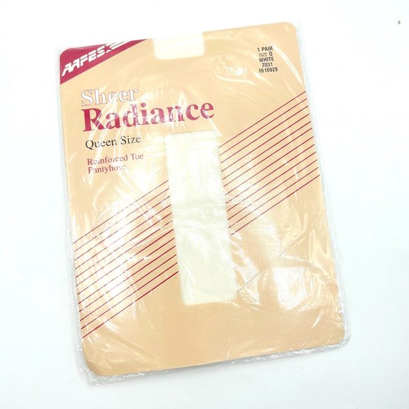 NEW 1990's White Plus Size Tights - Picture 1 of 5